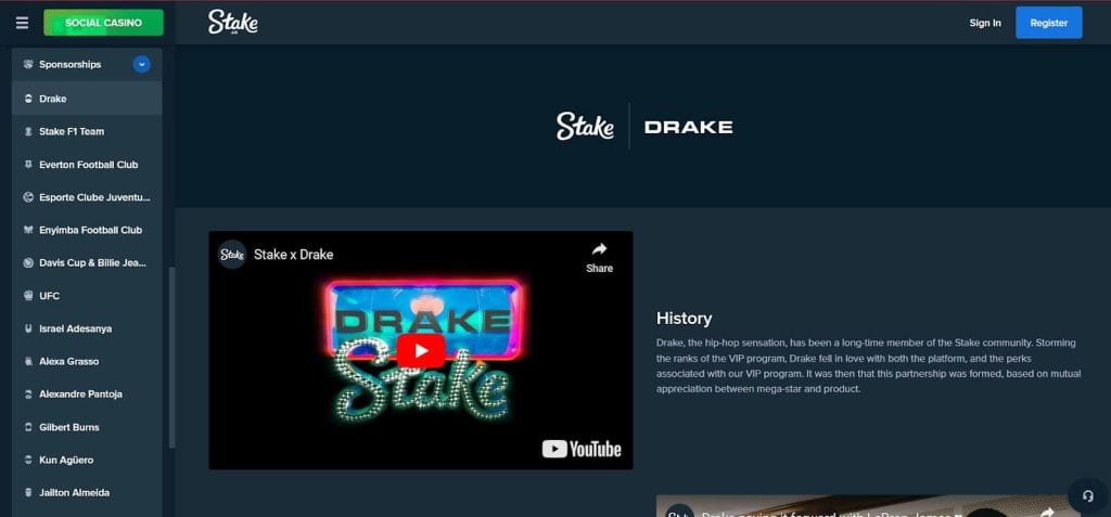 Stake.us Casino Homepage